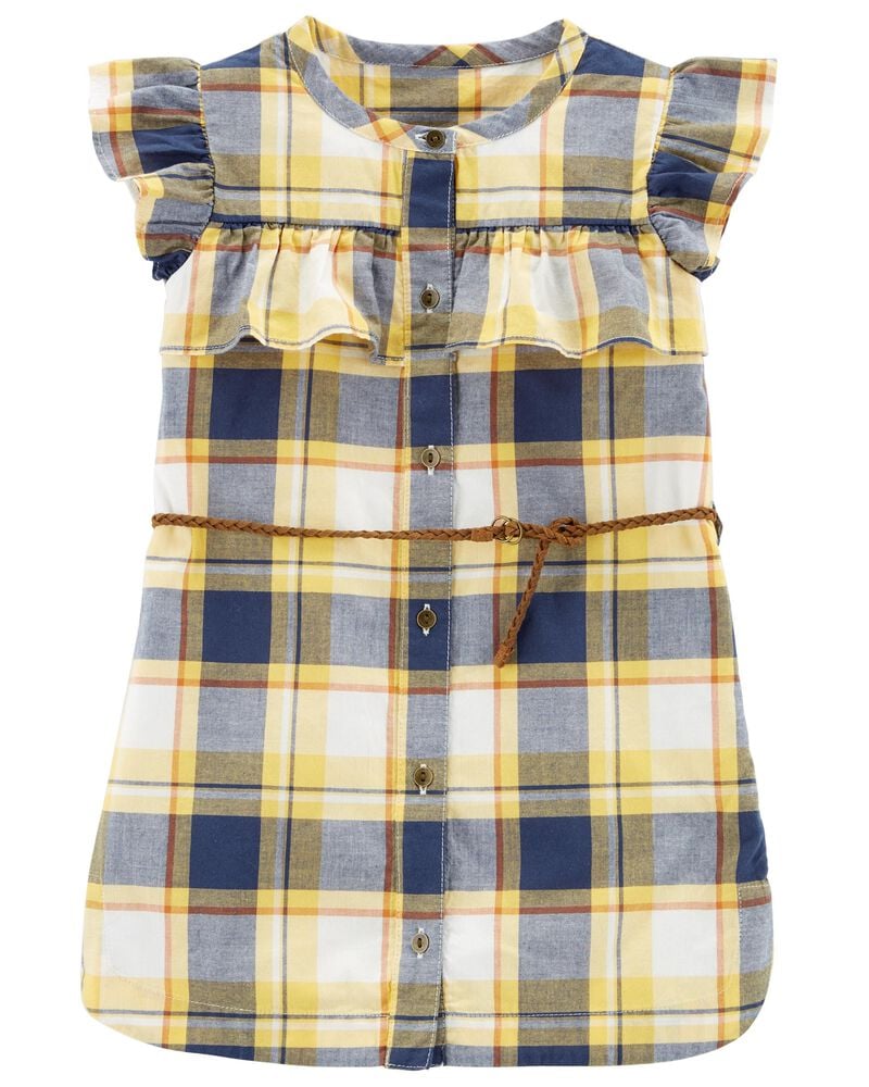 Carters Skirt Girls 2T Green White Checked Dress New with tags